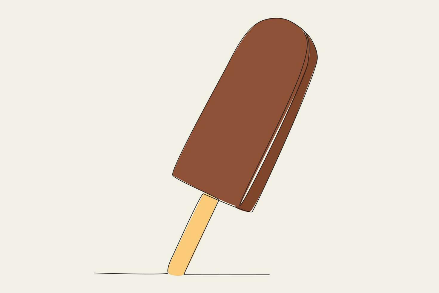 un chocolate hielo crema vector