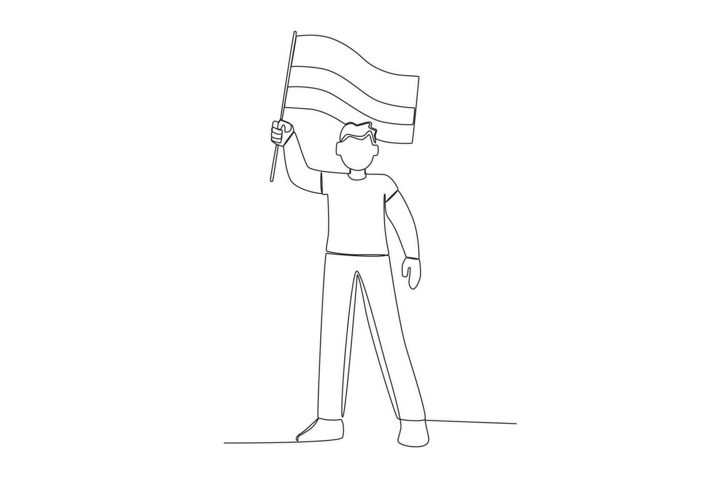 A man holding a Columbia flag vector