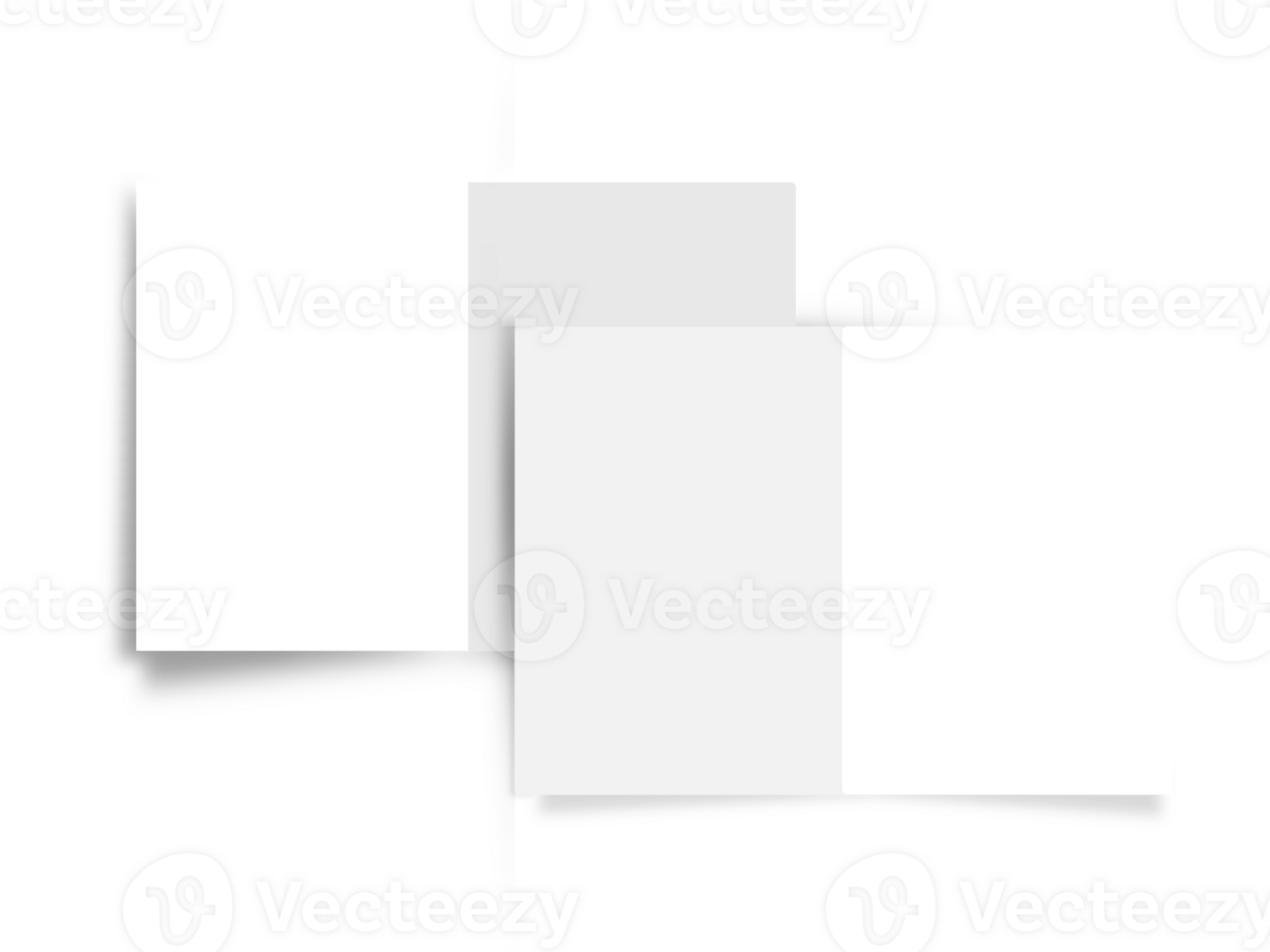 vuoto Bi-fold opuscolo modello impostato png