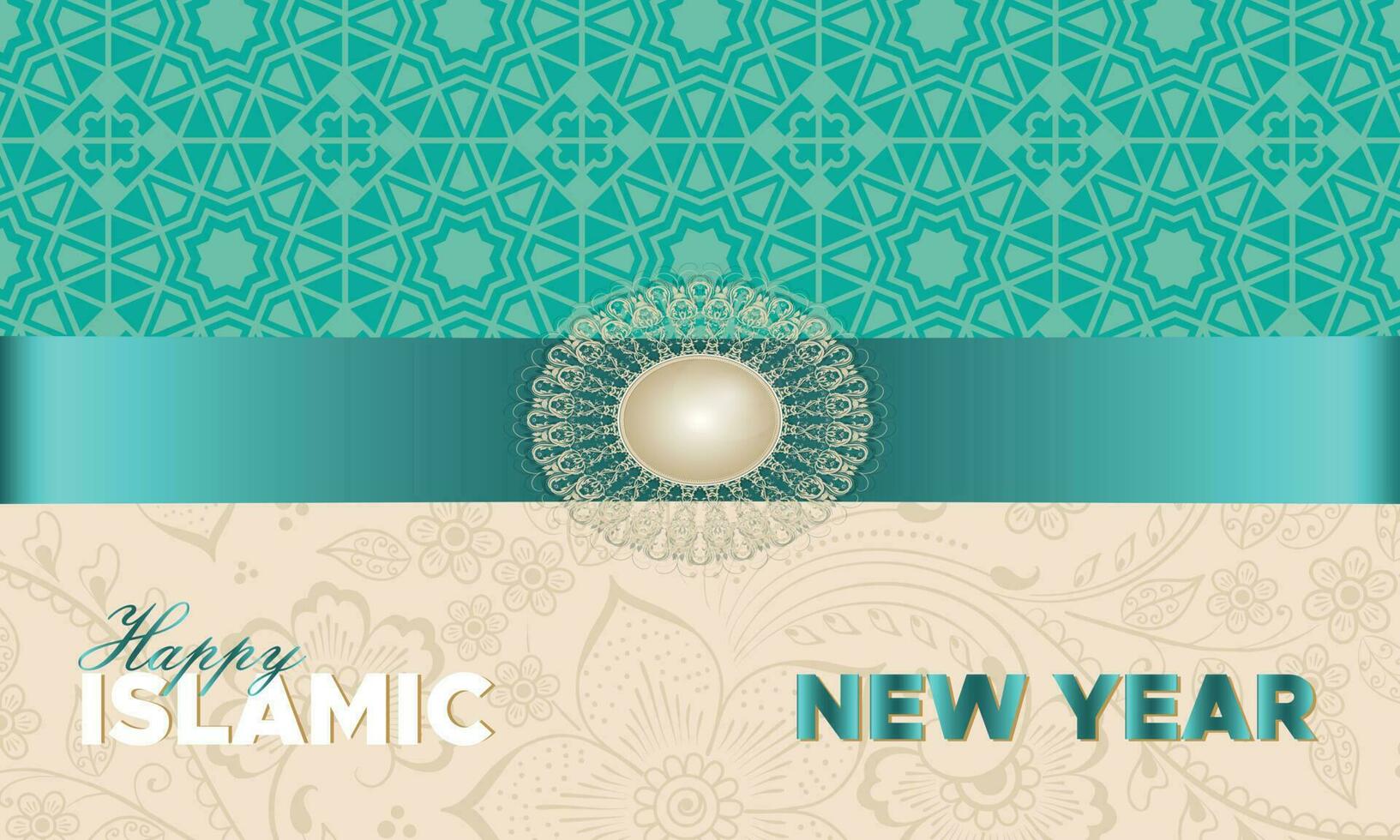 happy muharram islamic new year background vector