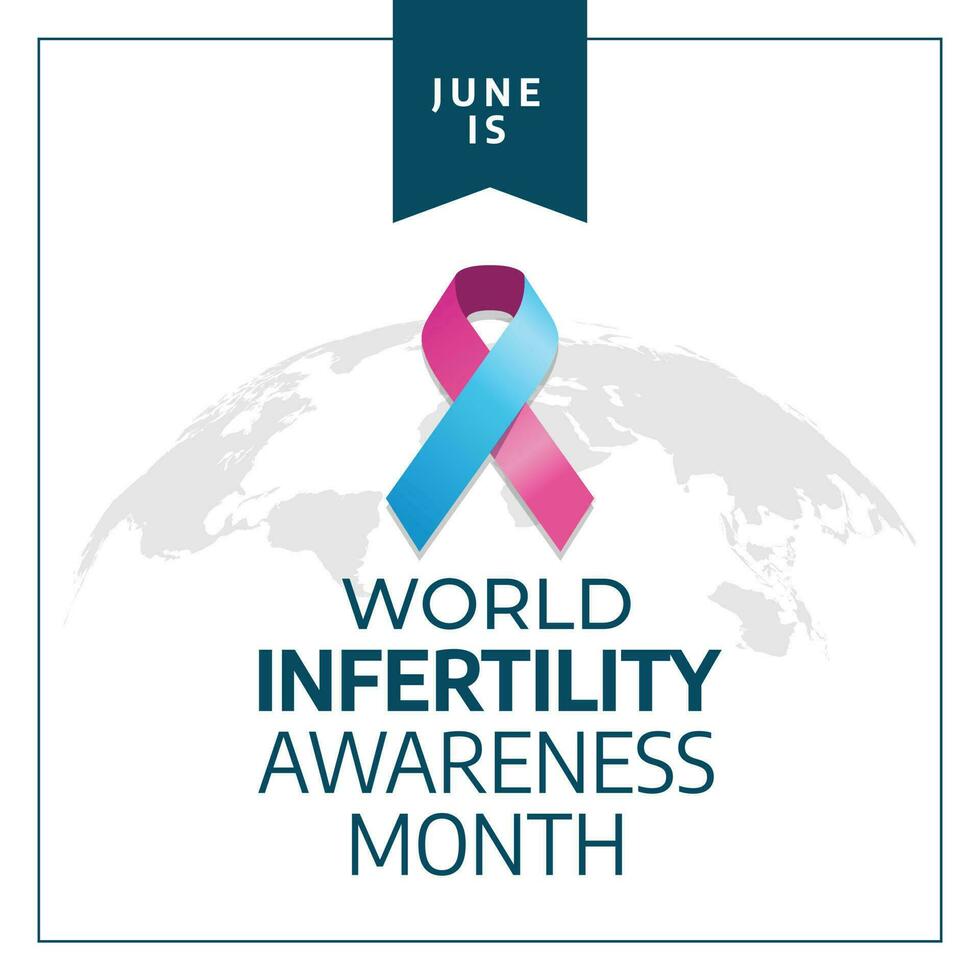 World Infertility Awareness Month design template for event celebration. infertility awareness design. ribbon design for infertility awareness. flat ribbon design. vector