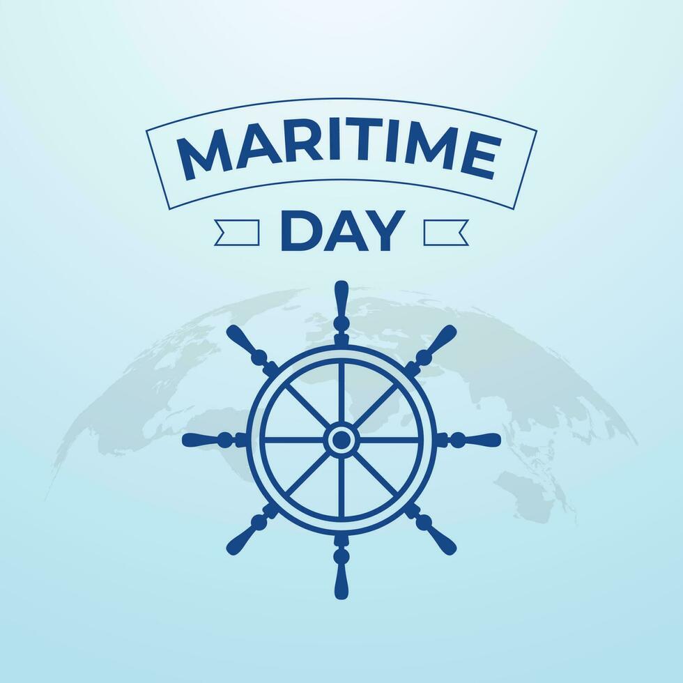 national maritime day design template for celebration. national maritime day vector illusration. ship wheel vector design. ship wheel illustration.