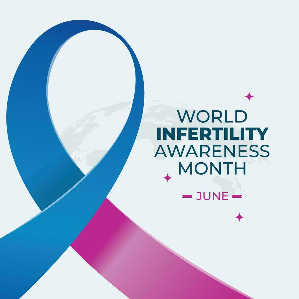 World Infertility Awareness Month design template for event celebration. infertility awareness design. ribbon design for infertility awareness. flat ribbon design. vector