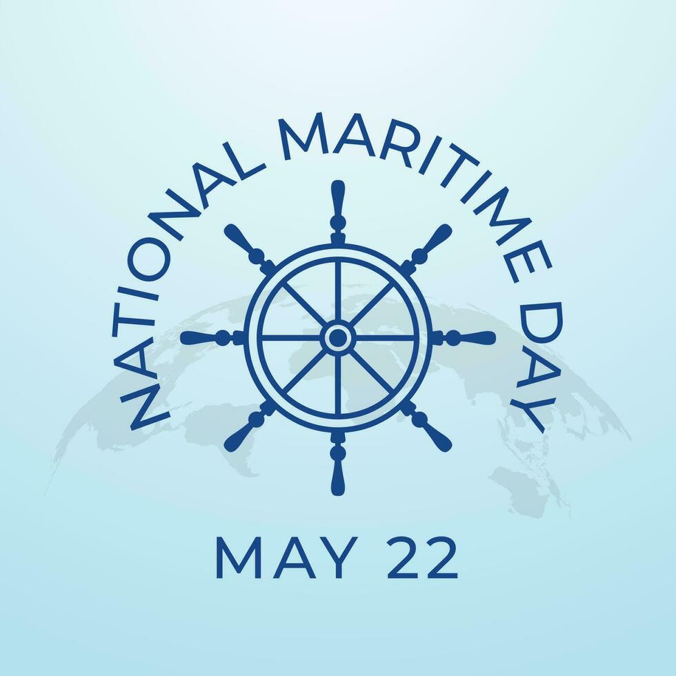 national maritime day design template for celebration. national maritime day vector illusration. ship wheel vector design. ship wheel illustration.