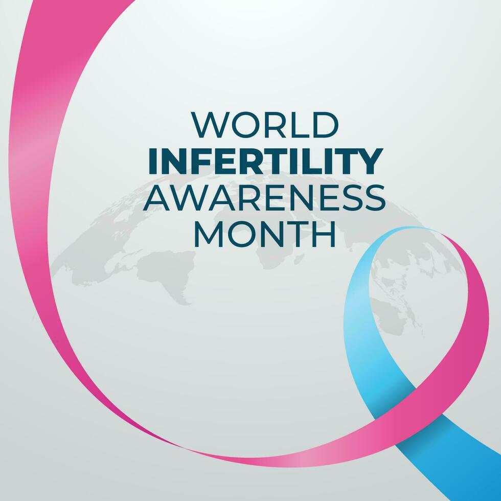 World Infertility Awareness Month design template for event celebration. infertility awareness design. ribbon design for infertility awareness. flat ribbon design. vector