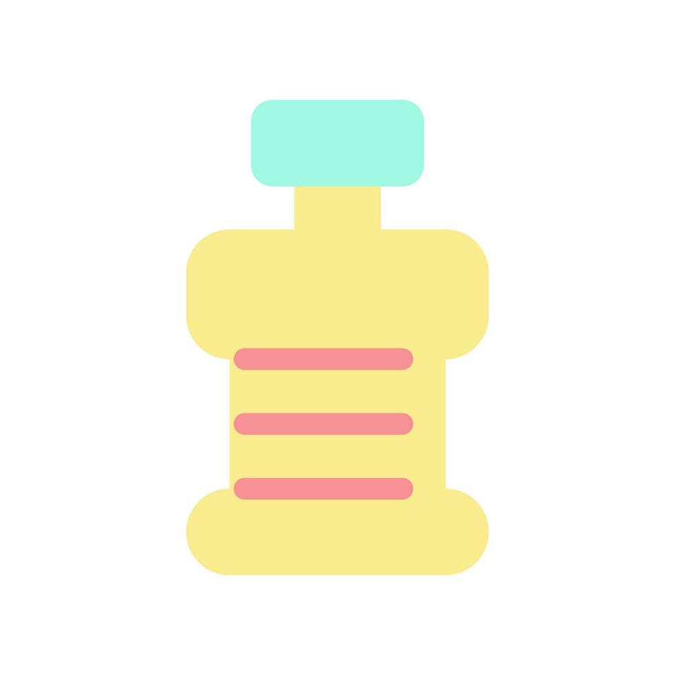 Fitness bottle flat color ui icon. Healthy and active lifestyle. Gym hydration. Drinking water. Simple filled element for mobile app. Colorful solid pictogram. Vector isolated RGB illustration