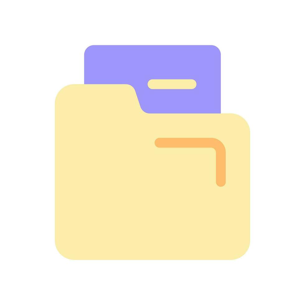 Document in folder pixel perfect flat gradient color ui icon. Digitization of paperwork. Business tool. Simple filled pictogram. GUI, UX design for mobile application. Vector isolated RGB illustration