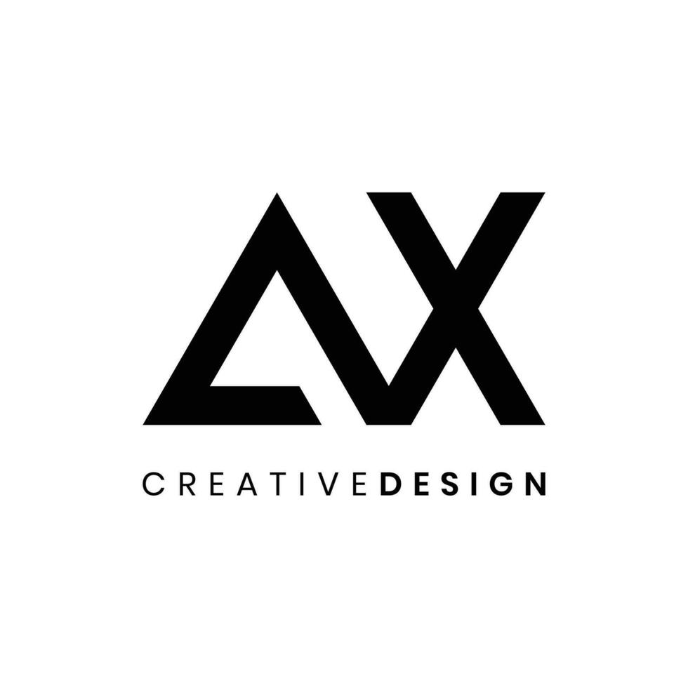 Modern initial AX logo design vector illustration