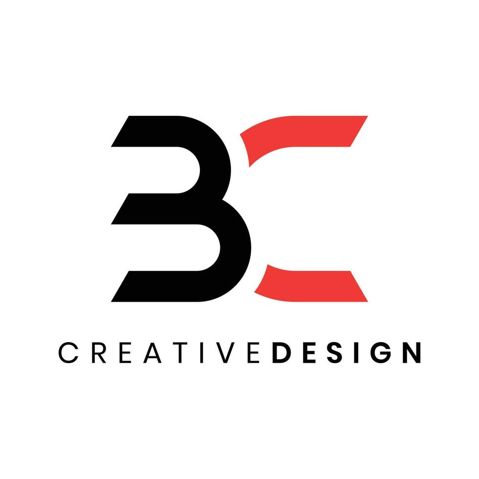 Minimalist abstract letter BC logo design vector