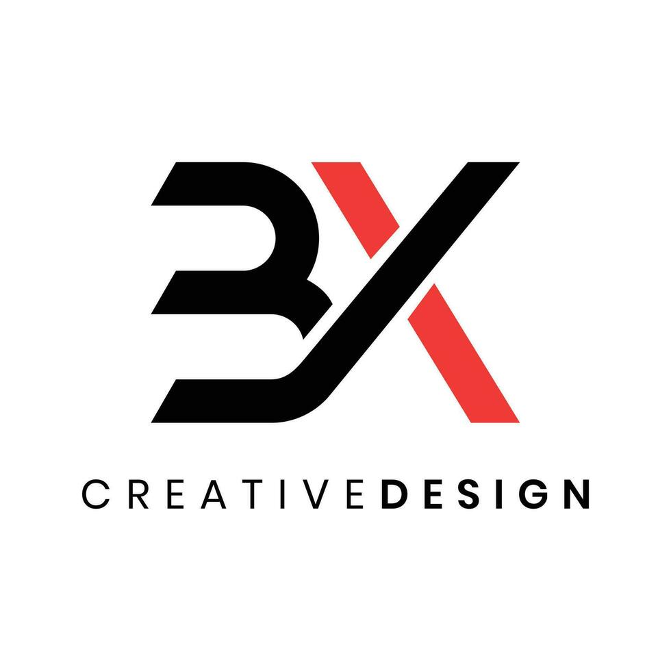 Modern technology letter BX logo design vector