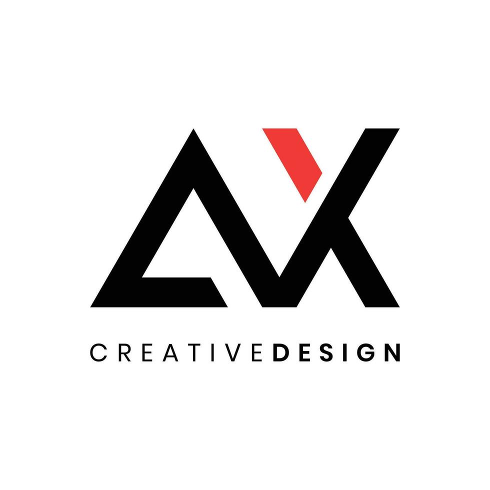 Modern abstract letter AX logo design vector