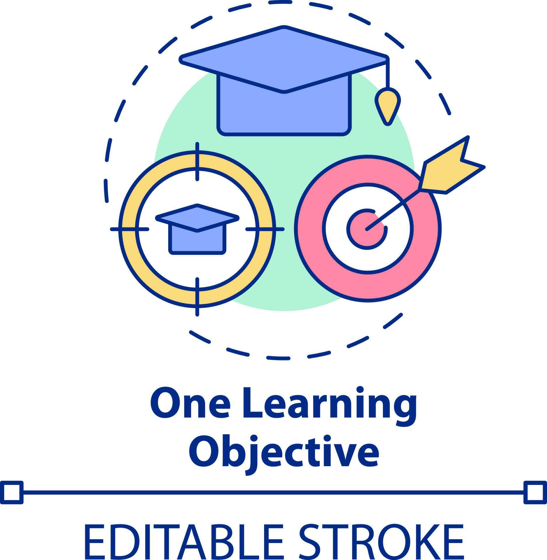 One learning objective concept icon. Microtraining aspect abstract idea thin line illustration