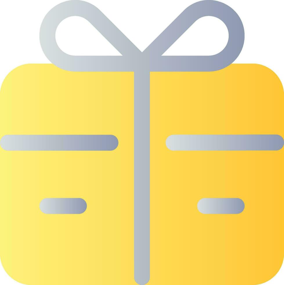 Free gift card flat gradient color ui icon. Refer-a-friend reward. Promotional item. E commerce. Simple filled pictogram. GUI, UX design for mobile application. Vector isolated RGB illustration