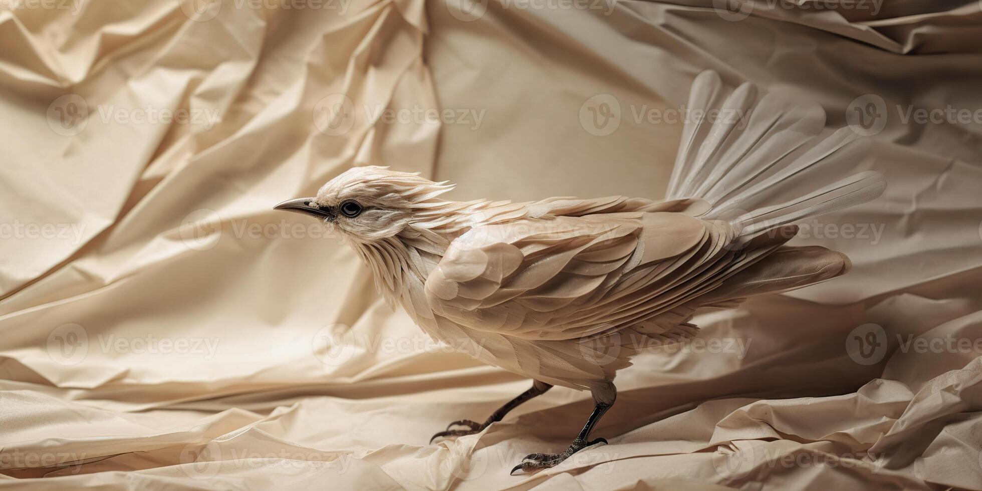 . Photo realistic illustration of bird on papper background. . Graphic Art