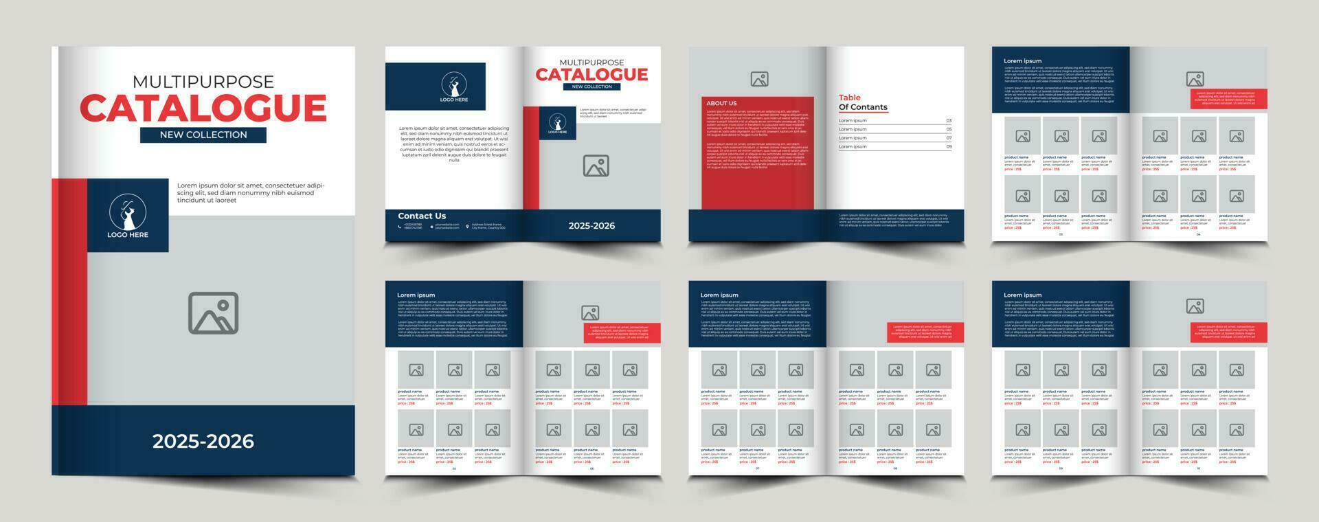 Product catalog or catalogue template design vector