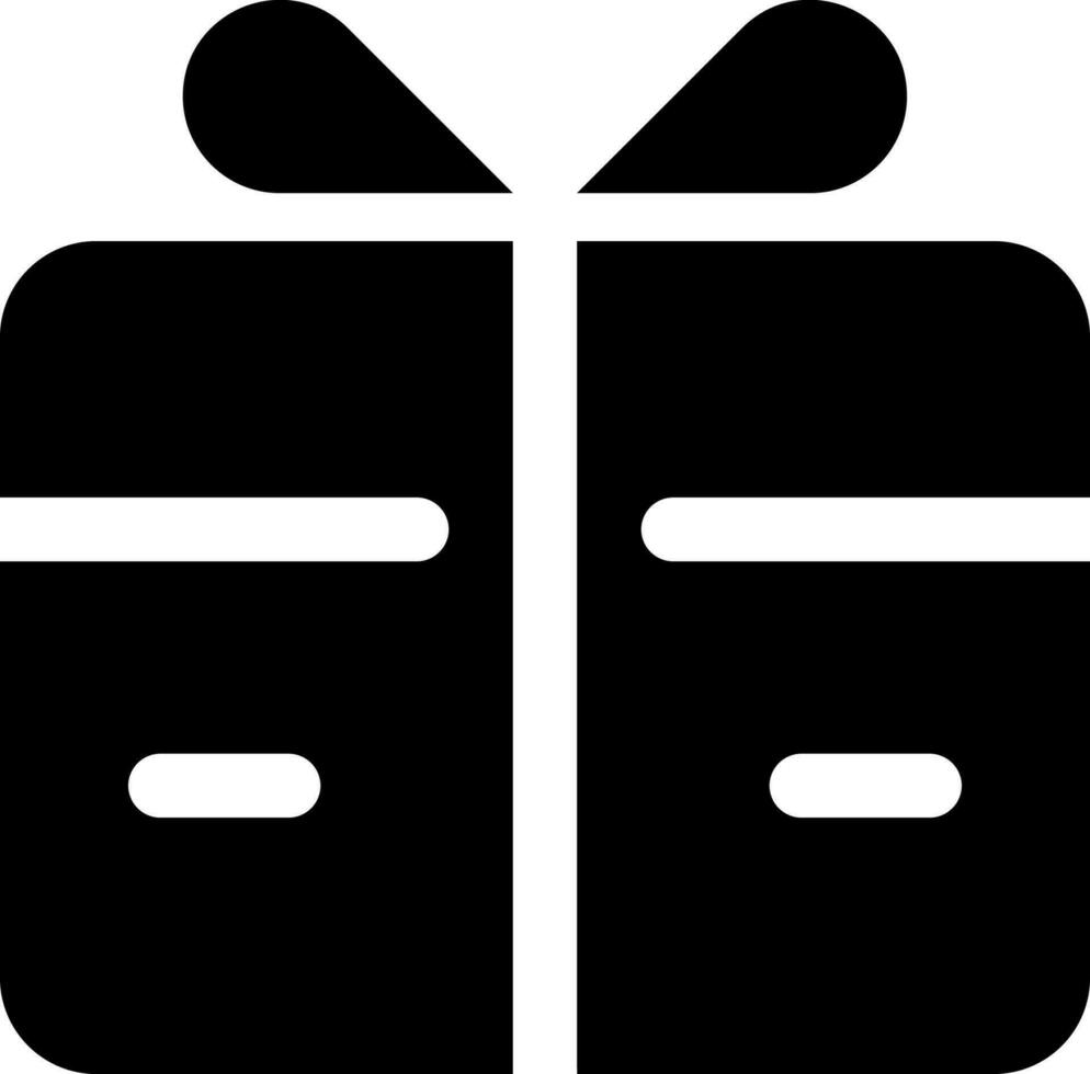 Free gift card black glyph ui icon. Refer-a-friend reward. Promotional item. User interface design. Silhouette symbol on white space. Solid pictogram for web, mobile. Isolated vector illustration