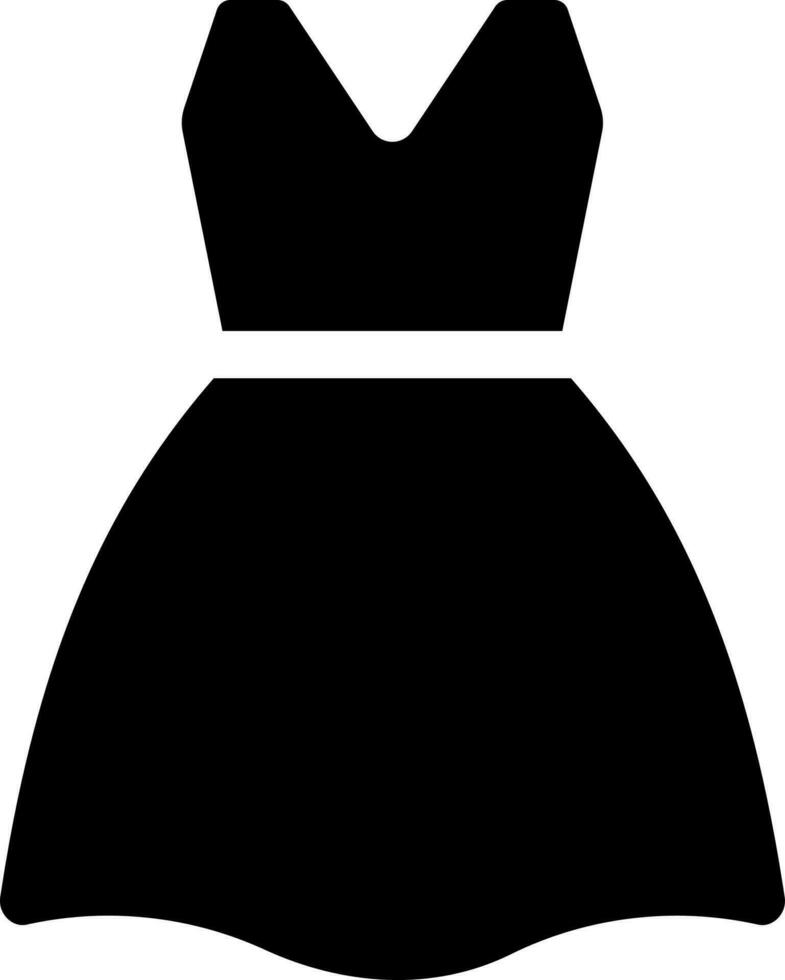 vestir negro glifo ui icono. mujer ropa almacenar. elegante vestir. usuario interfaz diseño. silueta símbolo en blanco espacio. sólido pictograma para web, móvil. aislado vector ilustración