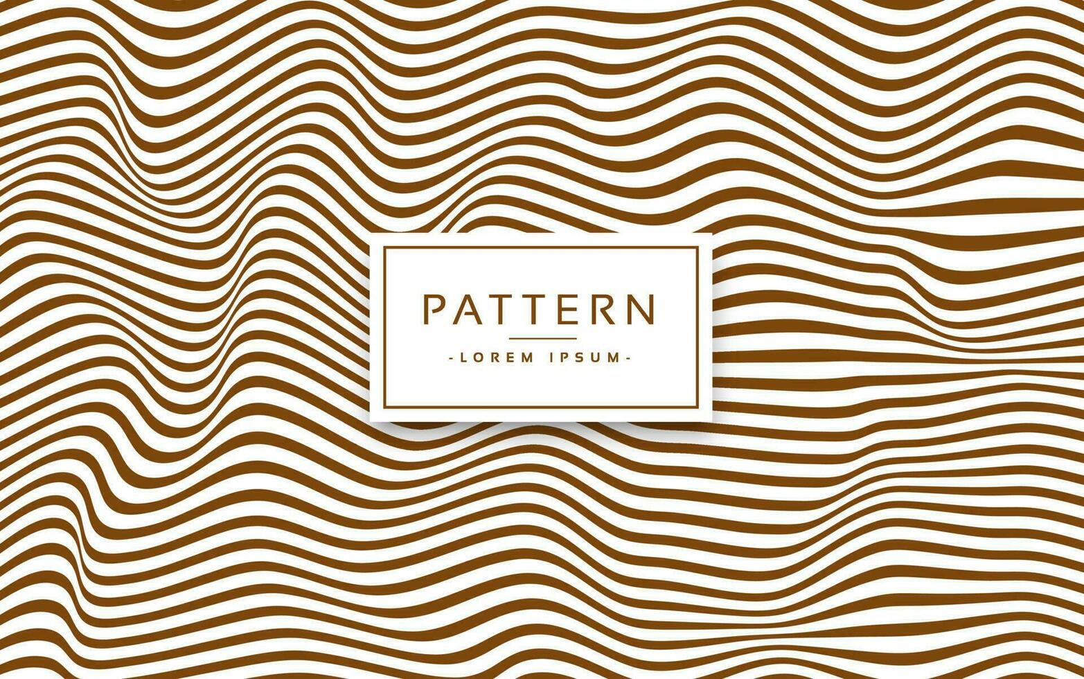 Brown and white warped wavy stripes background vector