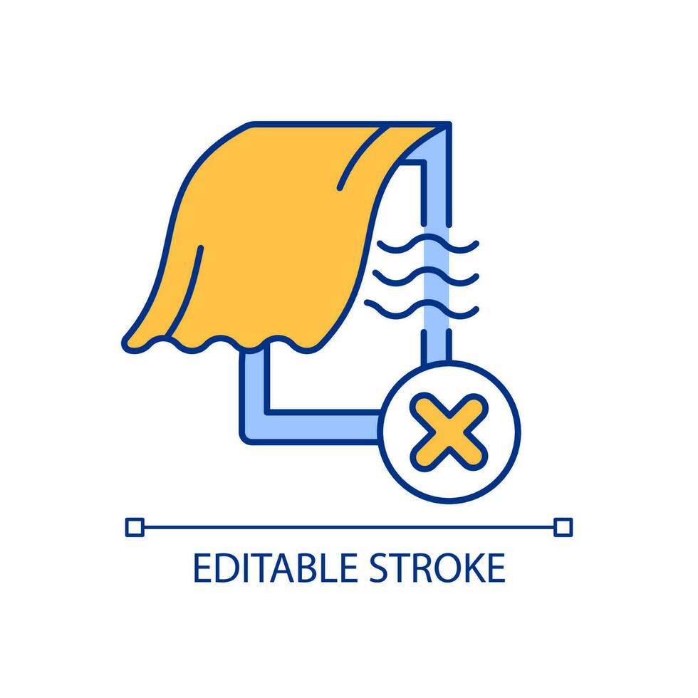 Stop window draughts RGB color icon. Airflow coming. Poor house insulation. Keeping home warm. Isolated vector illustration. Simple filled line drawing. Editable stroke