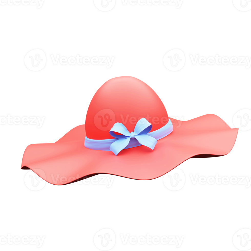 3D Rendering Woman Hat. png