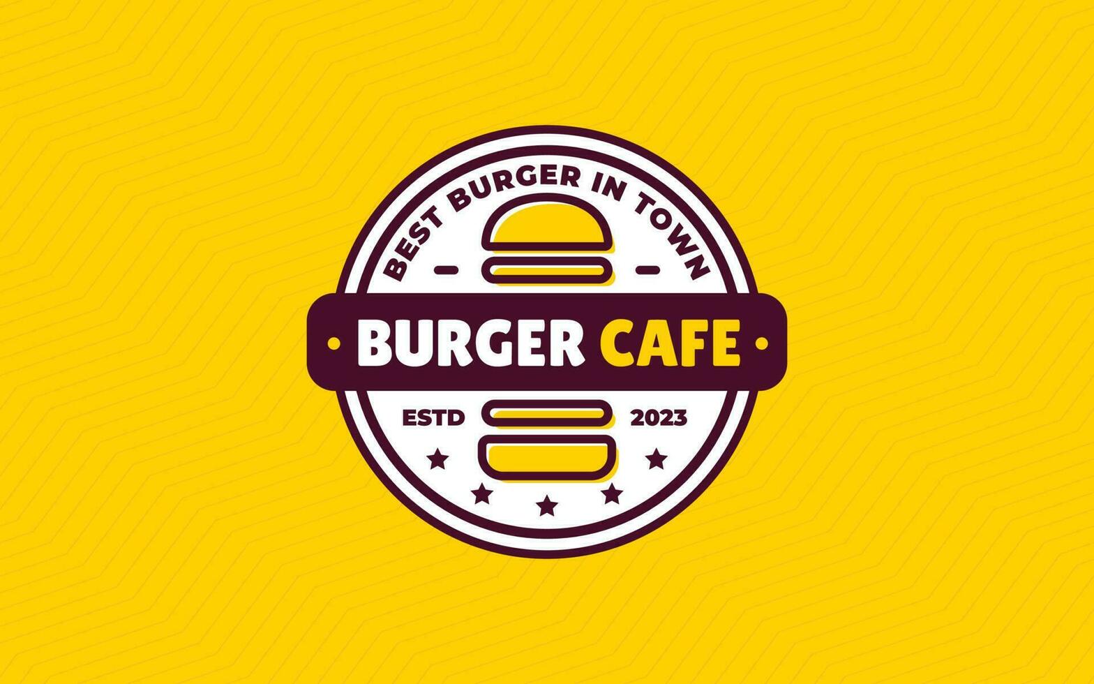 moderno Clásico hamburguesa café Insignia logo vector icono en plano contorno estilo