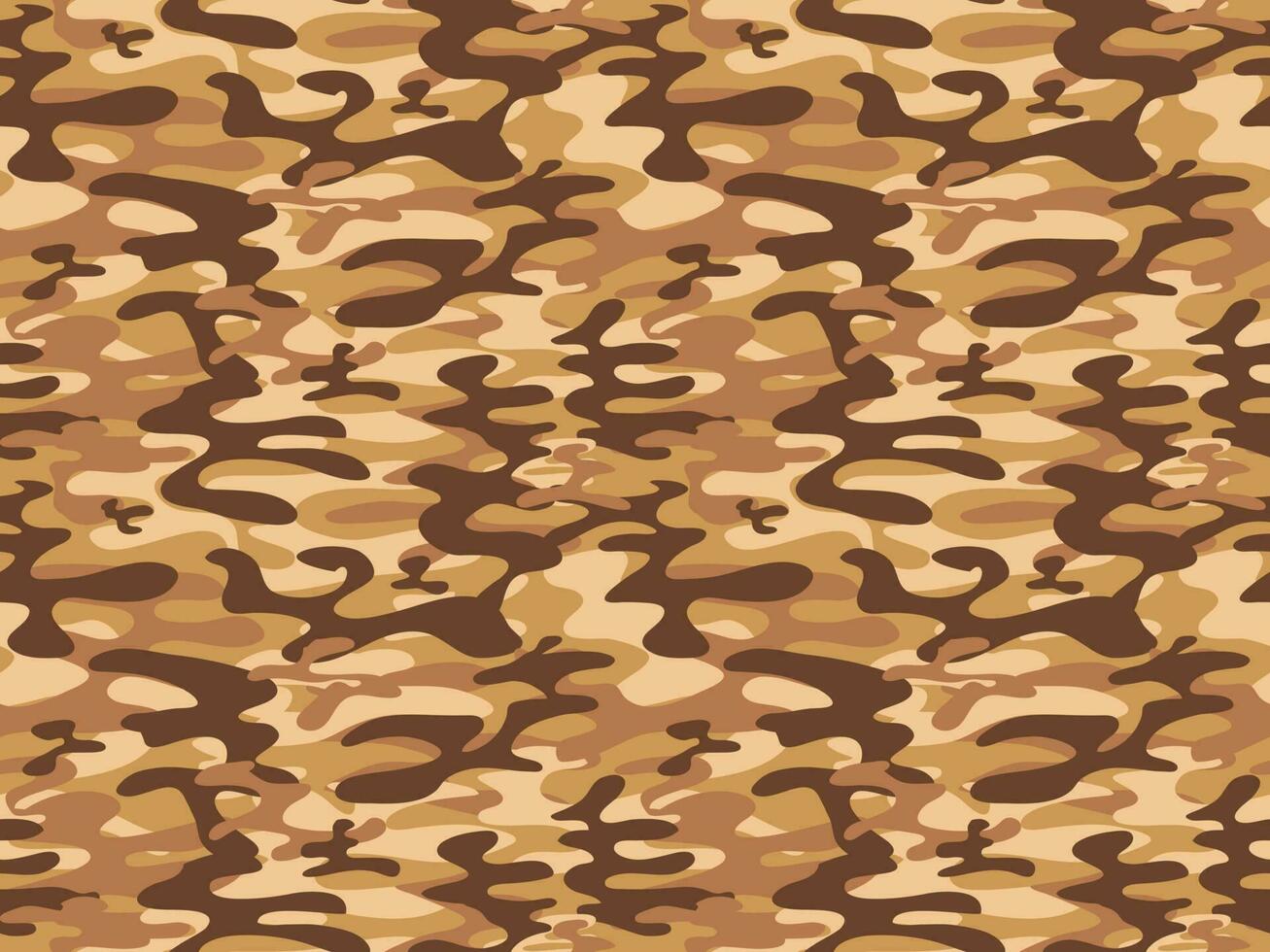 Beige brown Seamless camouflage pattern. Modern camo. Military texture vector