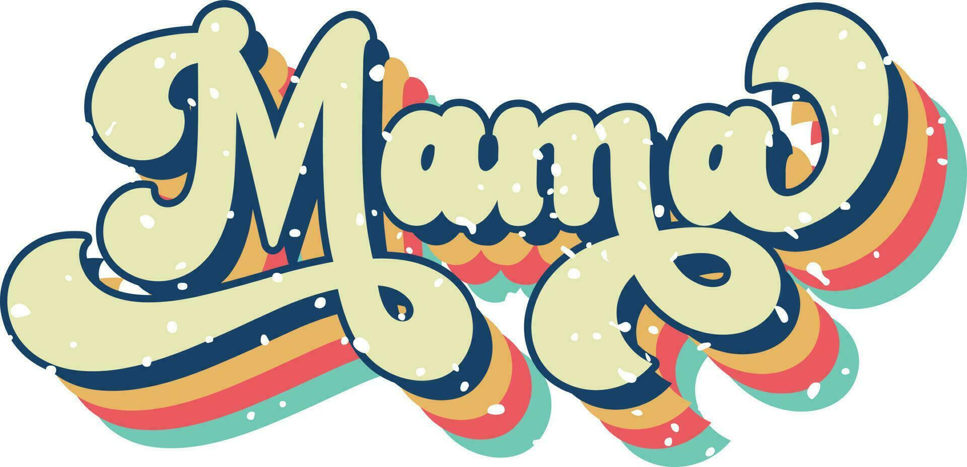 retro mamá diseño vector