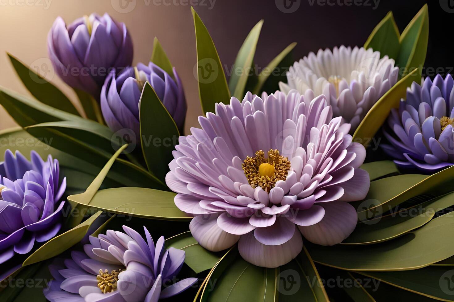 Craft paper flowers floral bouquet photo
