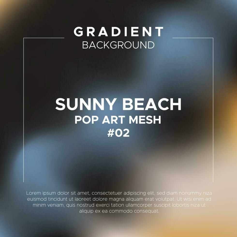 Sunny Beach Pop Art Gradient Mesh Background vector
