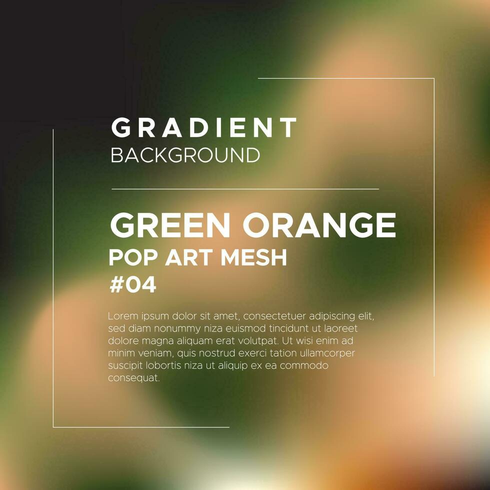 verde naranja popular Arte degradado malla antecedentes vector