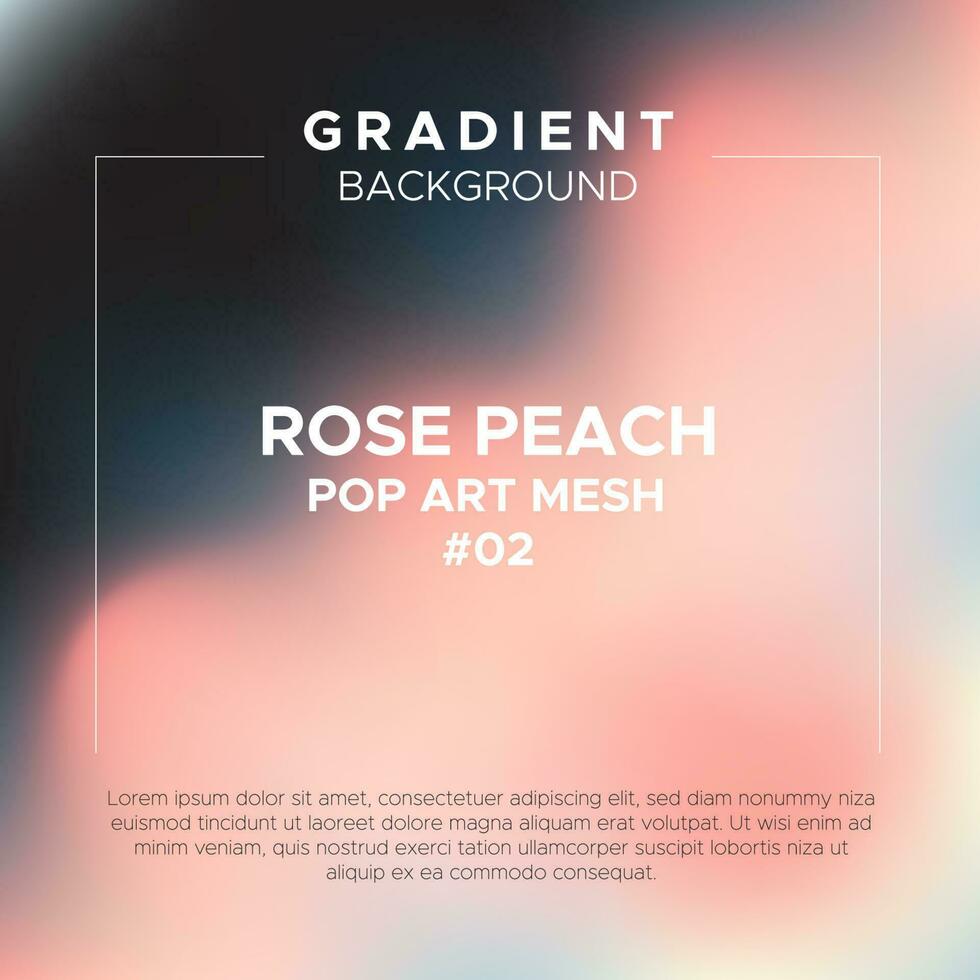 Rose Peach Pop Art Gradient Mesh Background vector