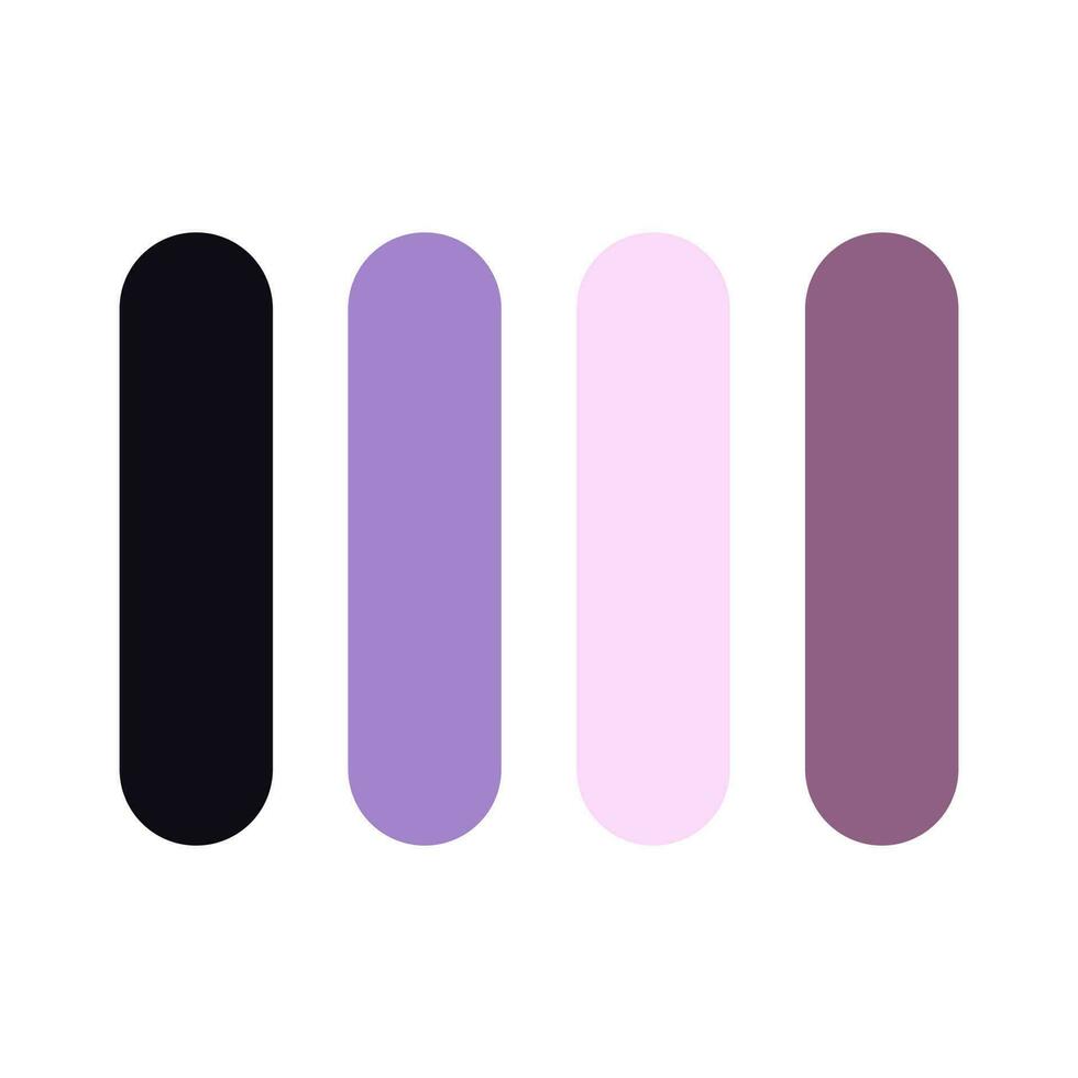 aestethic purple color palette. amazing color set.purple color schemes. vector