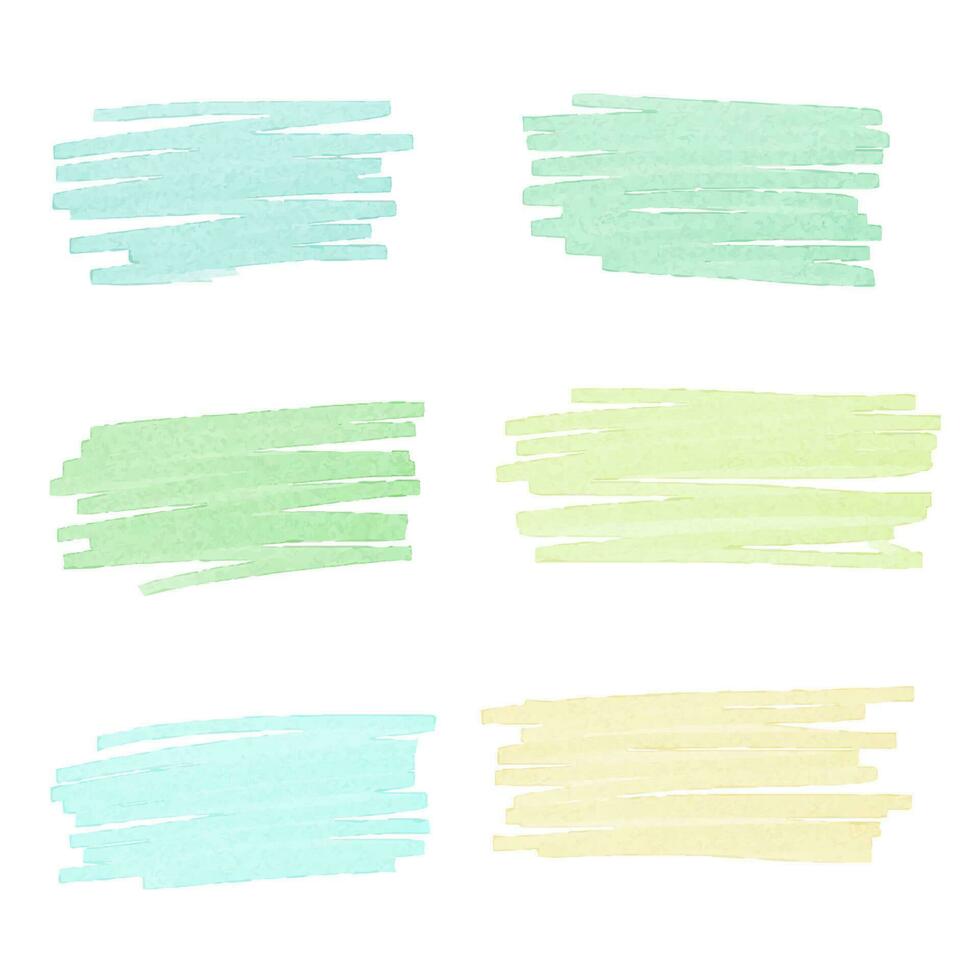 Color pencil strokes set. Kids hand drawn element. Grunge element for paper design. Banner for text. Grunge pencil sketches set. vector