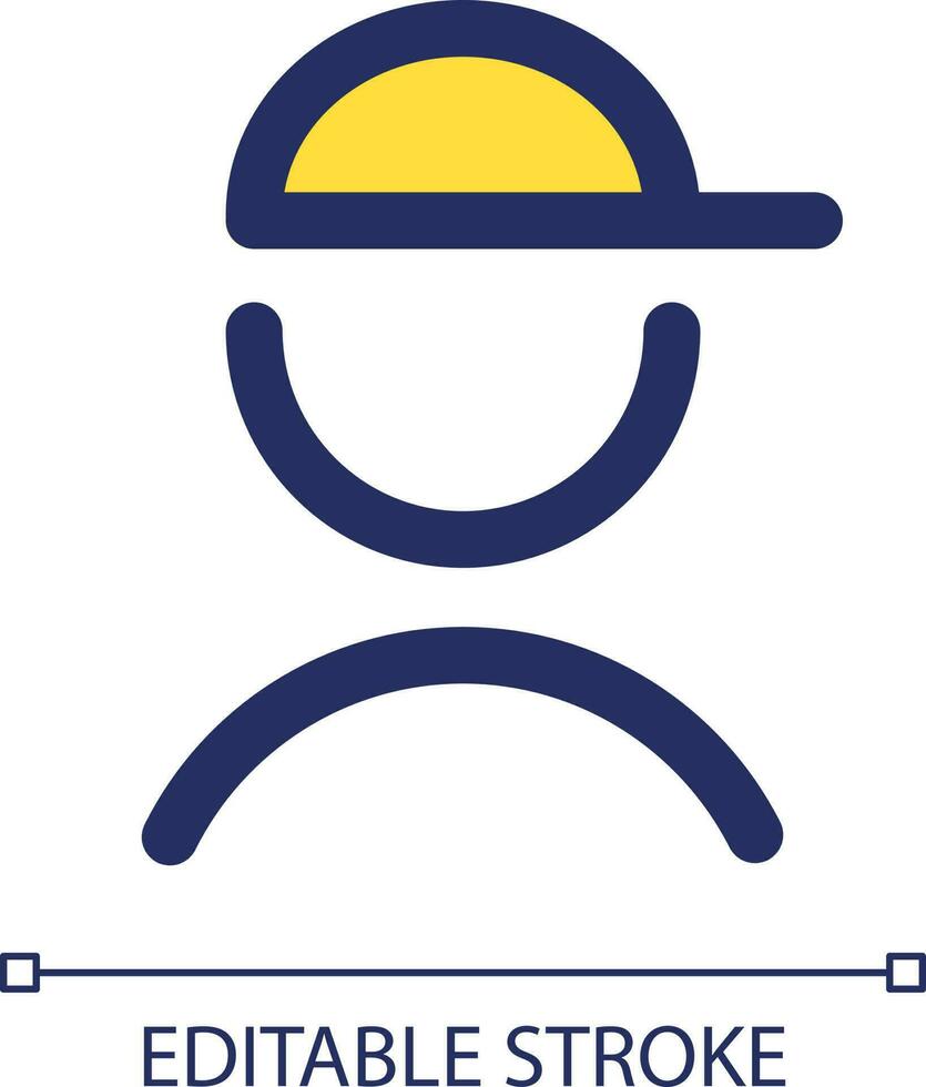 Courier RGB color ui icon. Delivery service. Express shipping of parcels and letters. Simple line element. GUI, UX design for mobile app. Vector isolated pictogram. Editable stroke