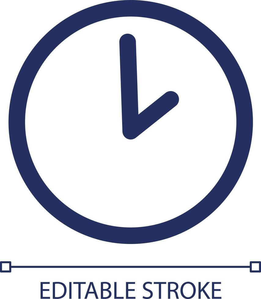 Working hours RGB color ui icon. Waiting time. Countdown and deadline. Simple line element. GUI, UX design for mobile app. Vector isolated pictogram. Editable stroke