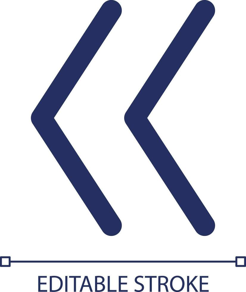 Skip to start RGB color ui icon. Move to first file. Multimedia player control. Simple line element. GUI, UX design for mobile app. Vector isolated pictogram. Editable stroke