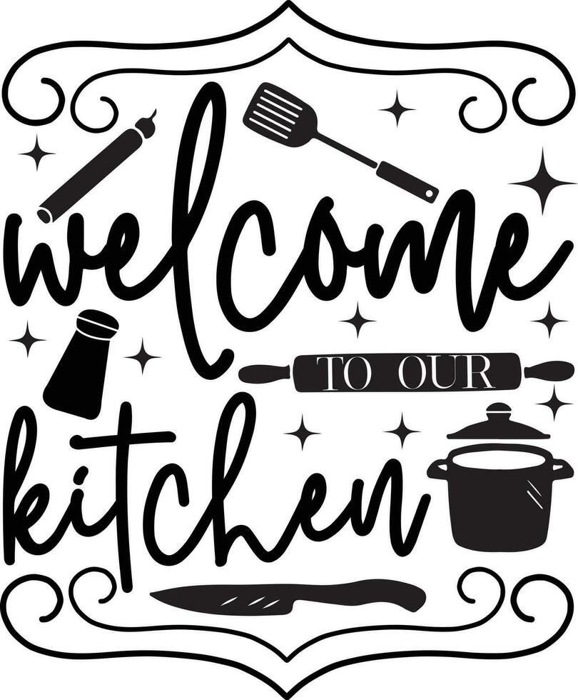 Kitchen Quotes Design vector