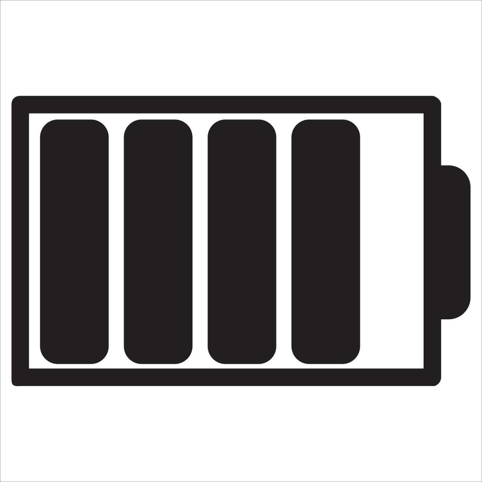 Vector, Image of Battery Icon, Black and white color, with transparent background vector