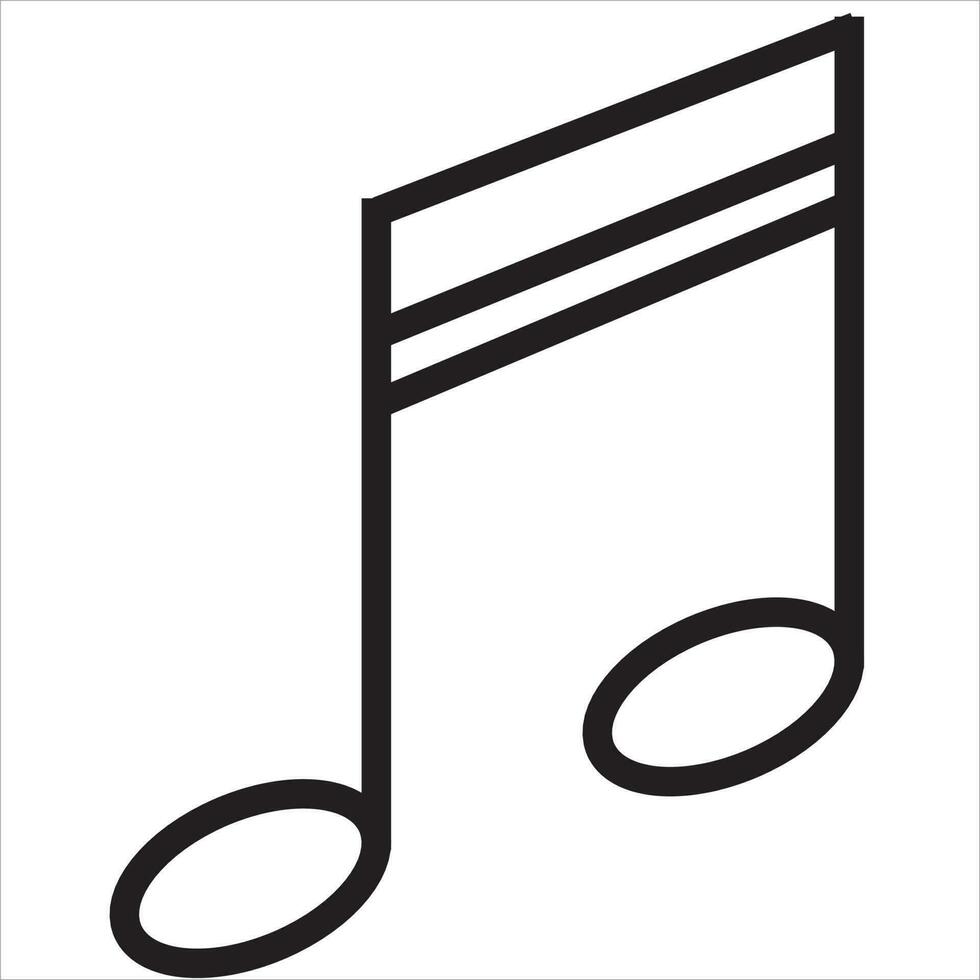 Vector, Image of song symbol, Black and white color, with transparent background vector