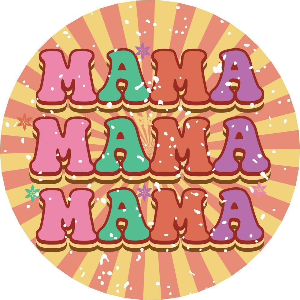 retro mamá diseño vector