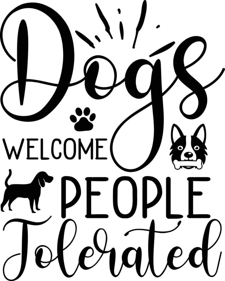 Dog Quotes Design vector