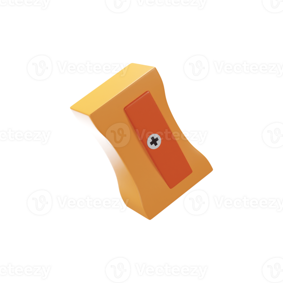 3D Style Yellow Color Sharpener. png