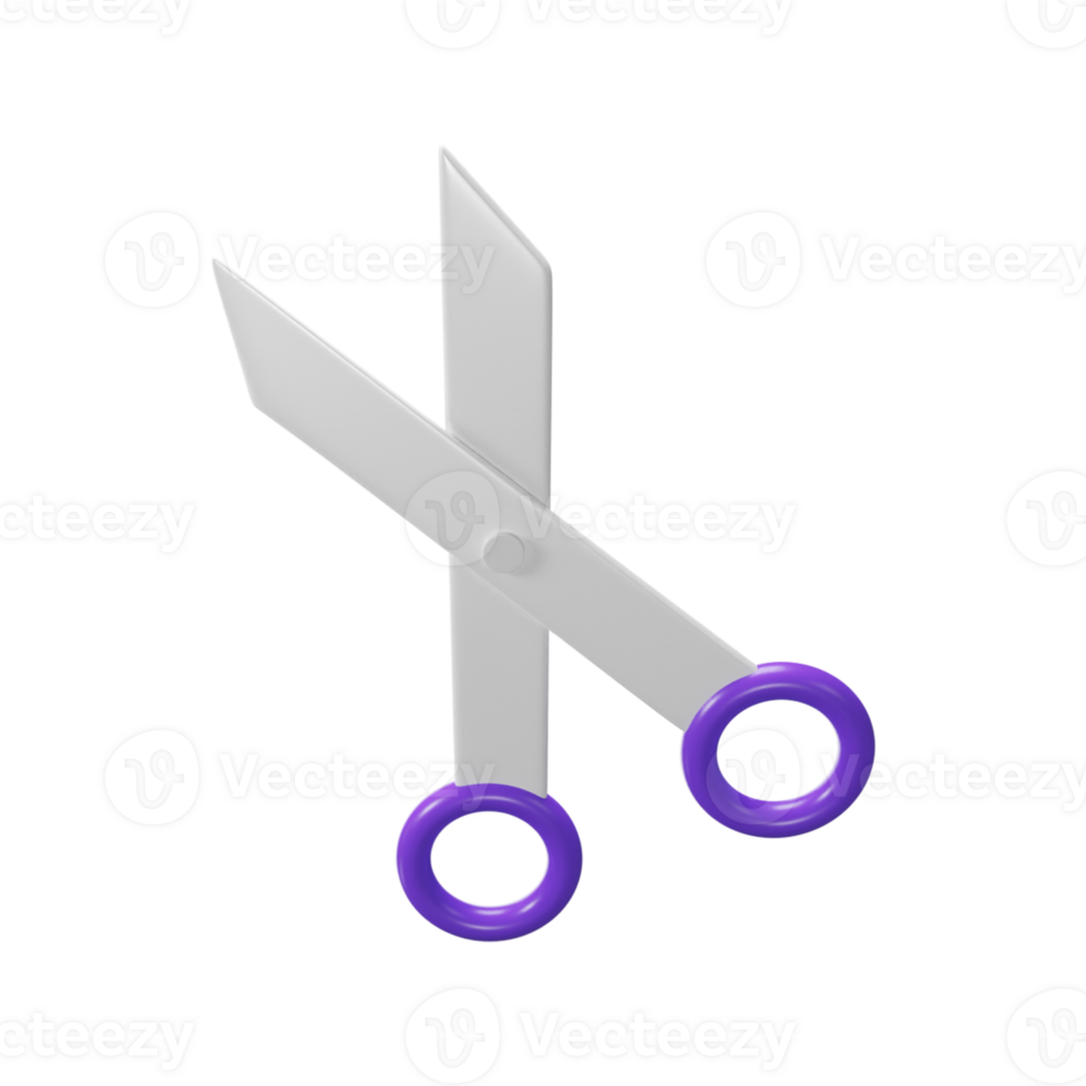 3D Render of Scissor Icon png