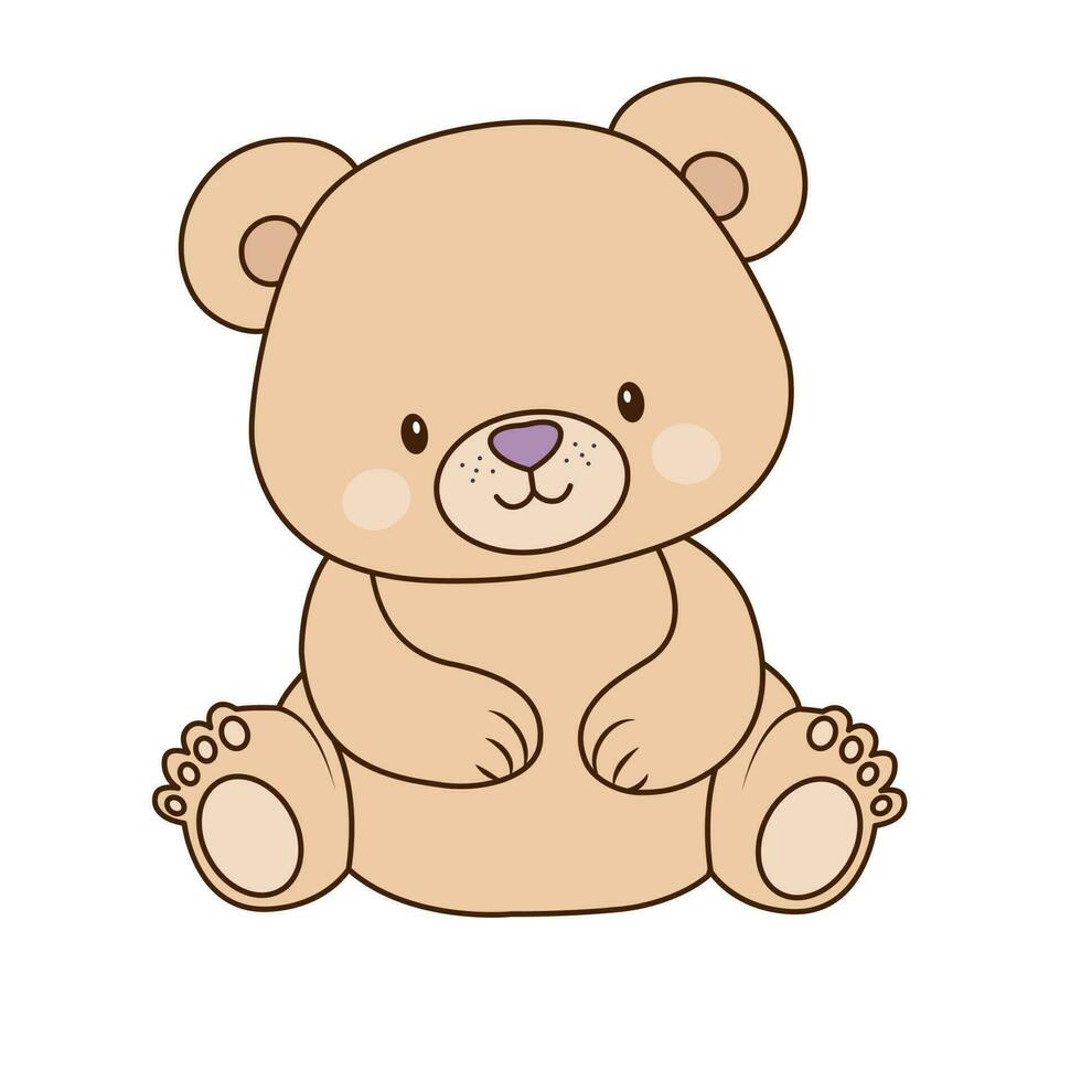 vector modesto juguete oso ligero amarillo icono. vector tímido juguete para niños pequeños, suave juguete icono. oso.