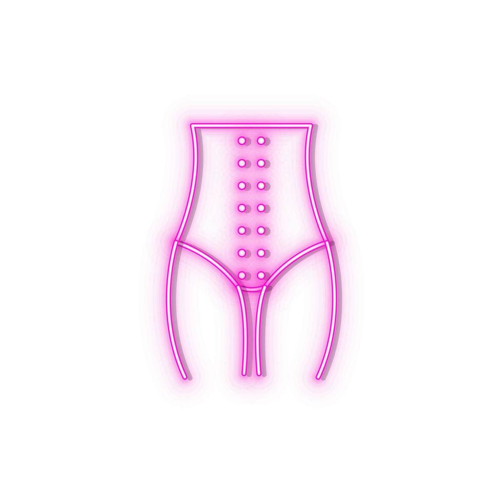 Corrective, panties, shapewear vector icon on transparent