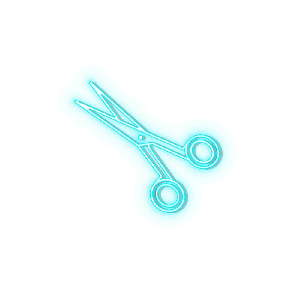 Cut scissors sewing icon brick wall and white background. vector