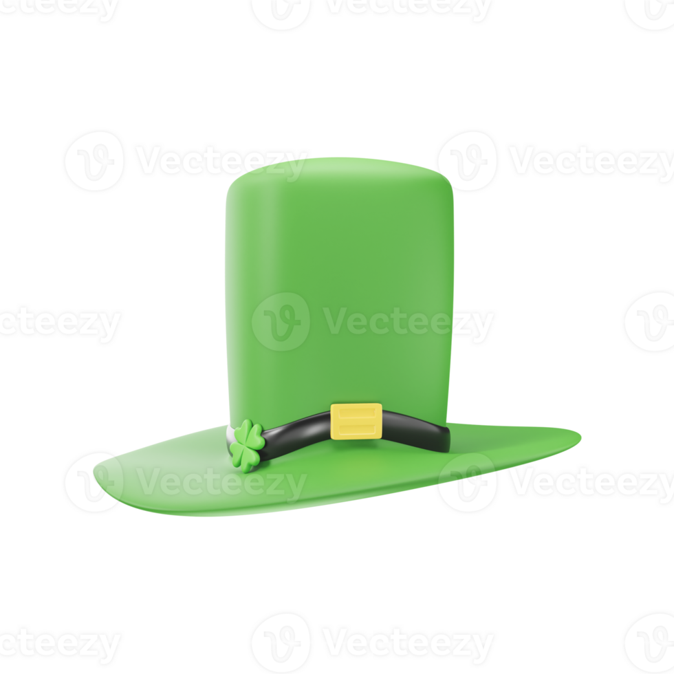 3D Render of Leprechaun Hat Element. png