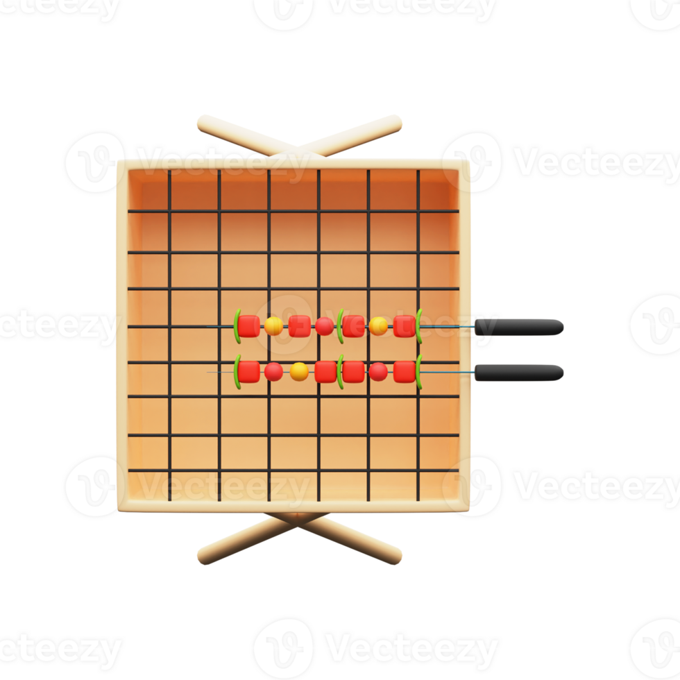 3D Render of Barbecue Grill png