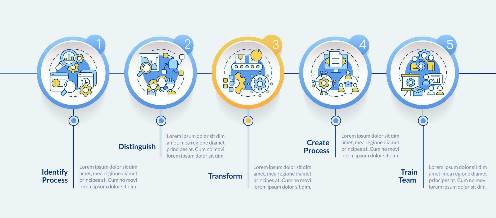 cómo lata usted utilizar smed circulo infografía modelo. proceso mejora. datos visualización con 5 5 pasos. editable cronograma informacion cuadro. flujo de trabajo diseño con línea íconos vector