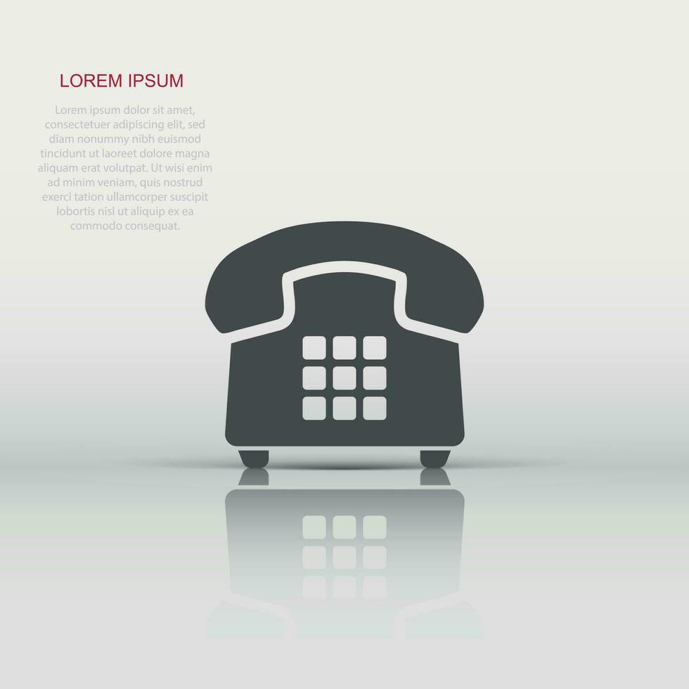Vector phone icon in flat style. Telephone sign illustration pictogram. Phone business concept.